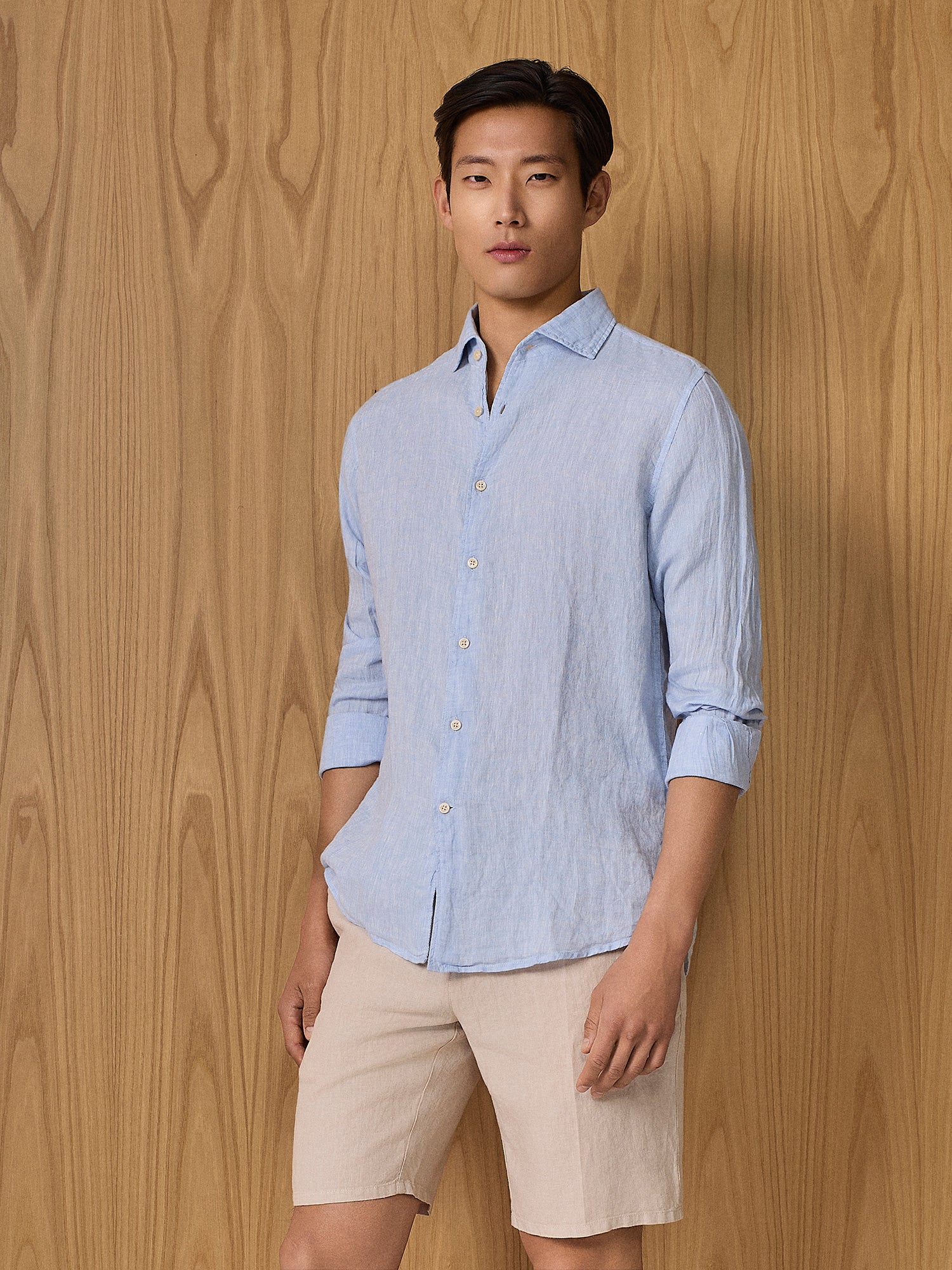 Camicia in lino cloud - Image 2