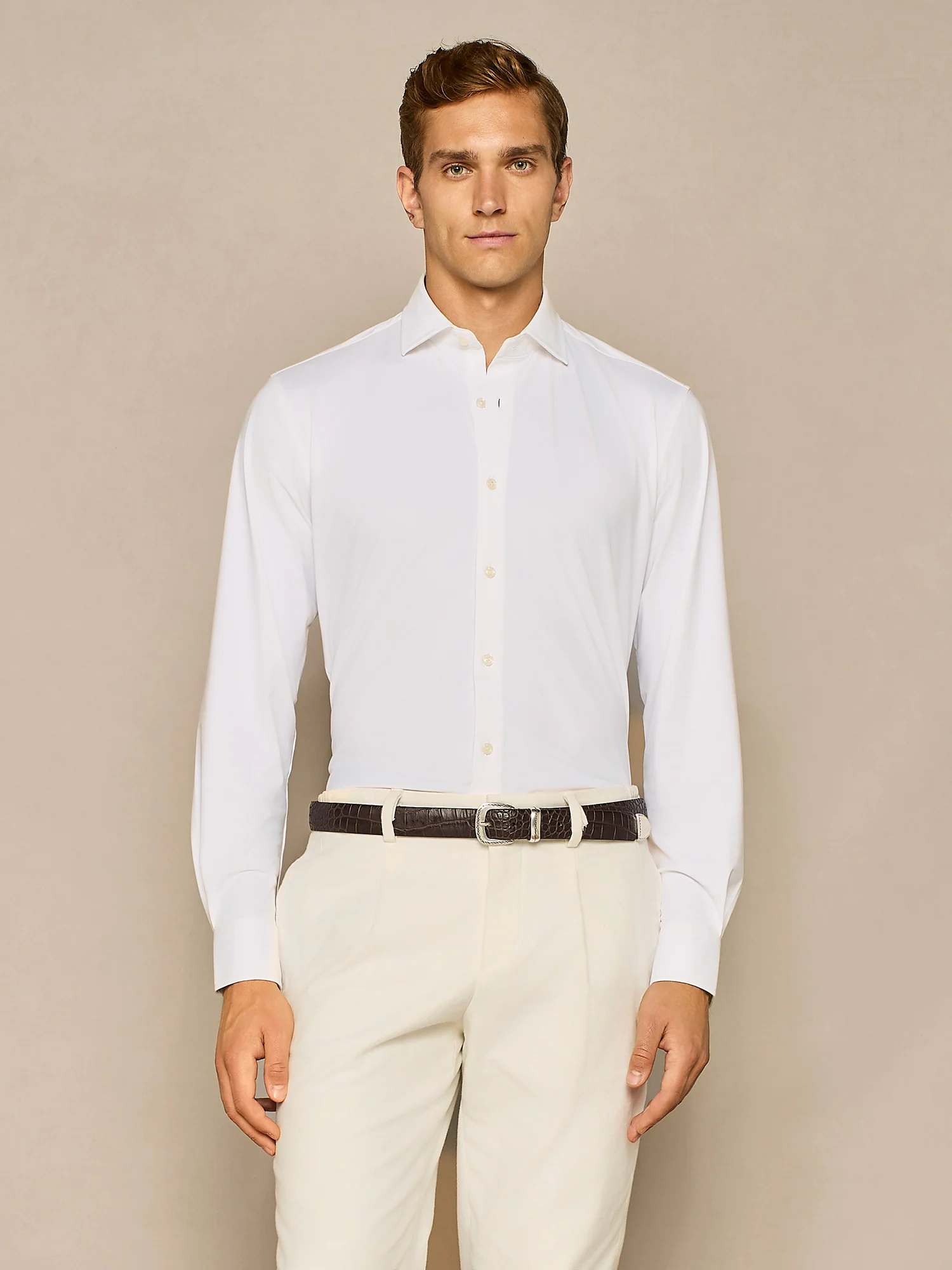 Camicia jersey tecnico bianca