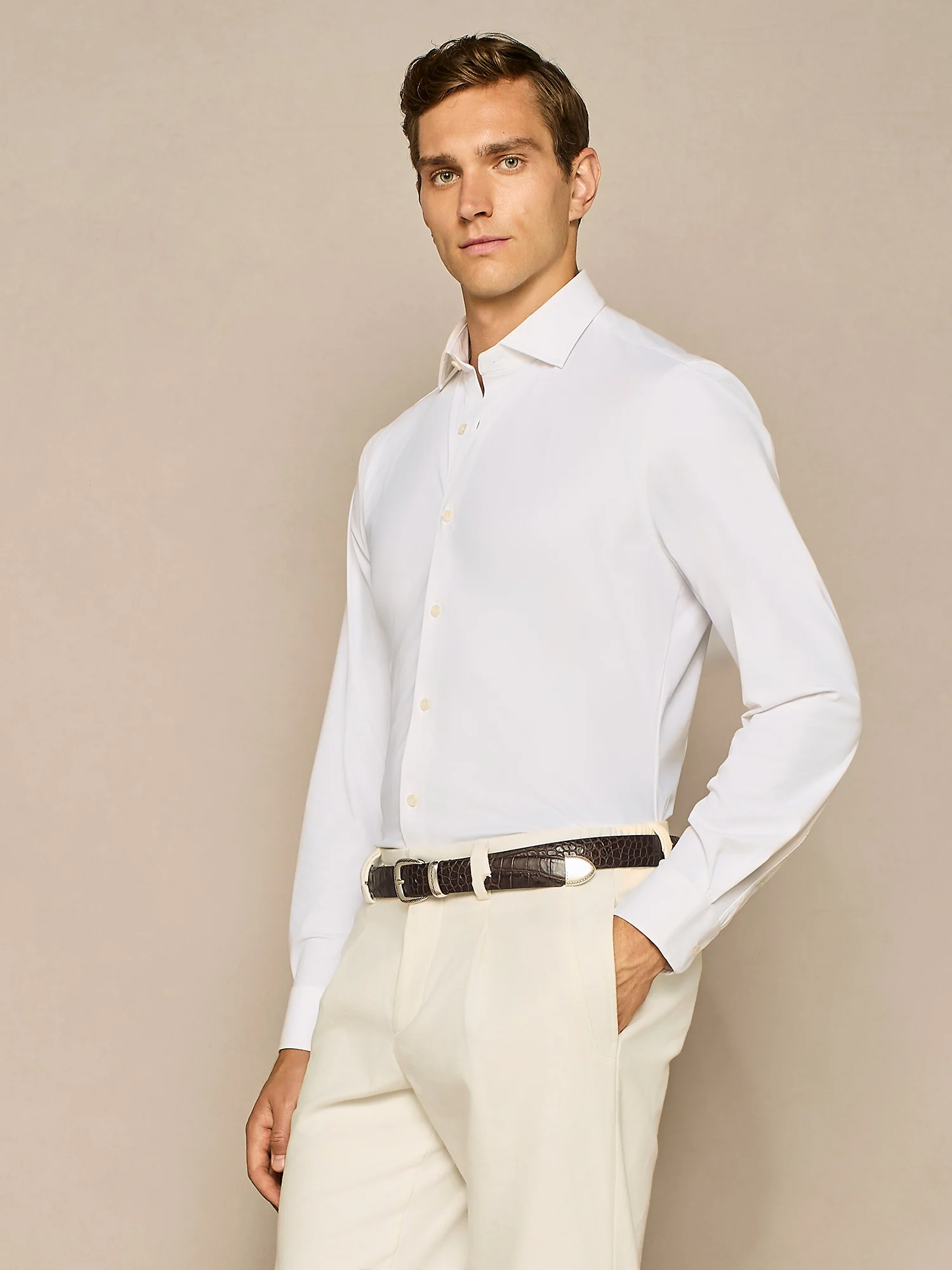 Camicia jersey tecnico bianca - Image 2