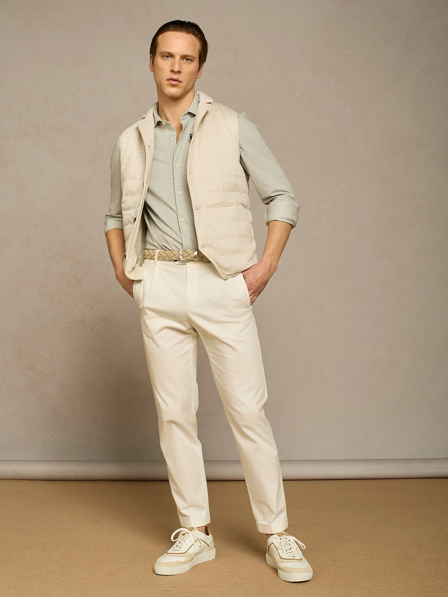 Camicia piquet tecnico grigia - Image 5