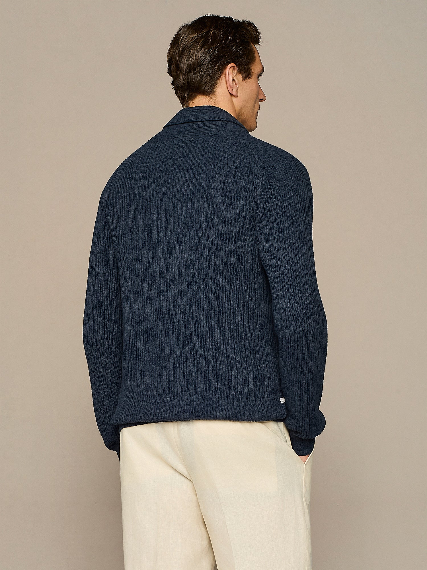 Cardigan sciallato boucle' blu - Image 4