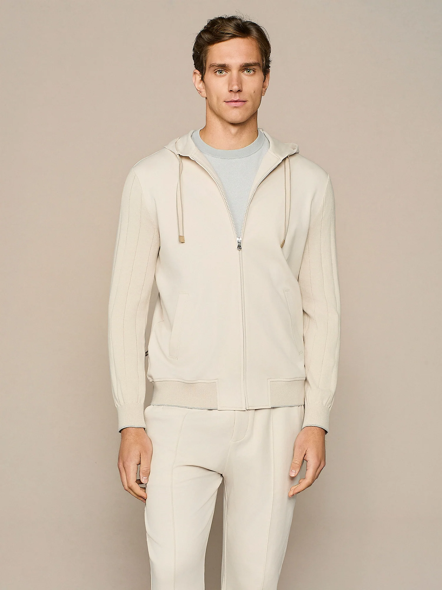 Felpa jersey piquet burro