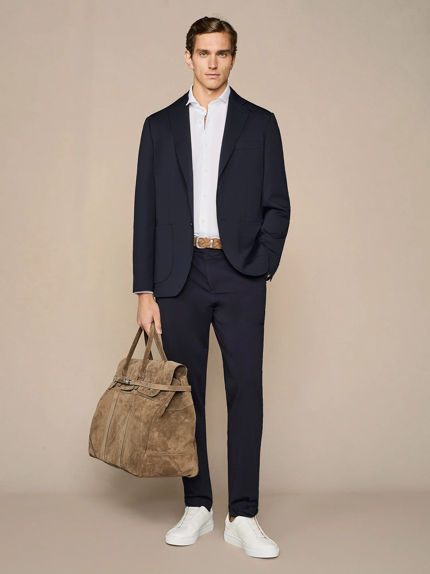 Giacca in jersey navy - Image 5