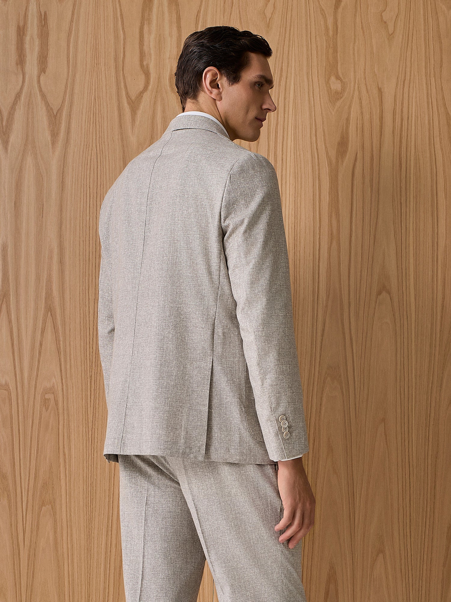 Giacca misto lana beige - Image 7