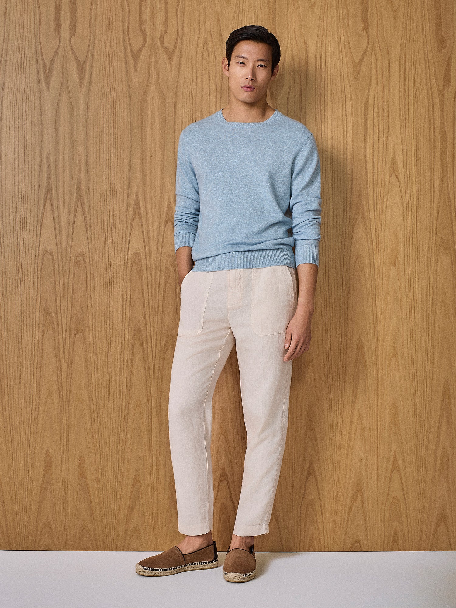 Girocollo in maglia misto cashmere cloud - Image 3