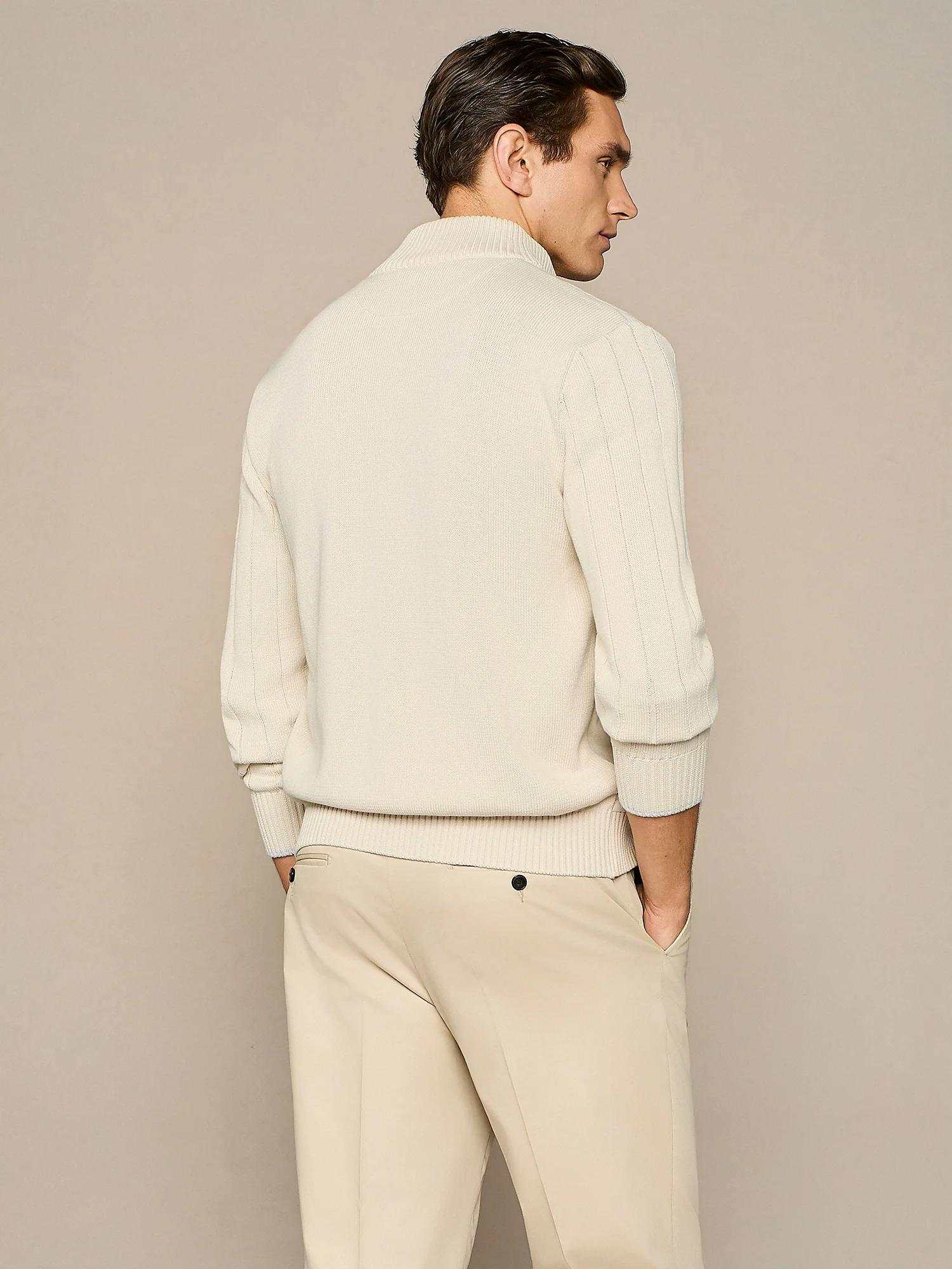 Giubbino in suede e maglia burro - Image 4