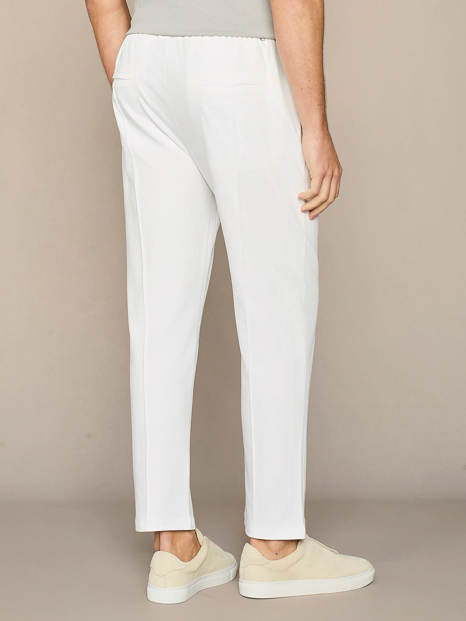 Jogger jersey piquet bianco - Image 4
