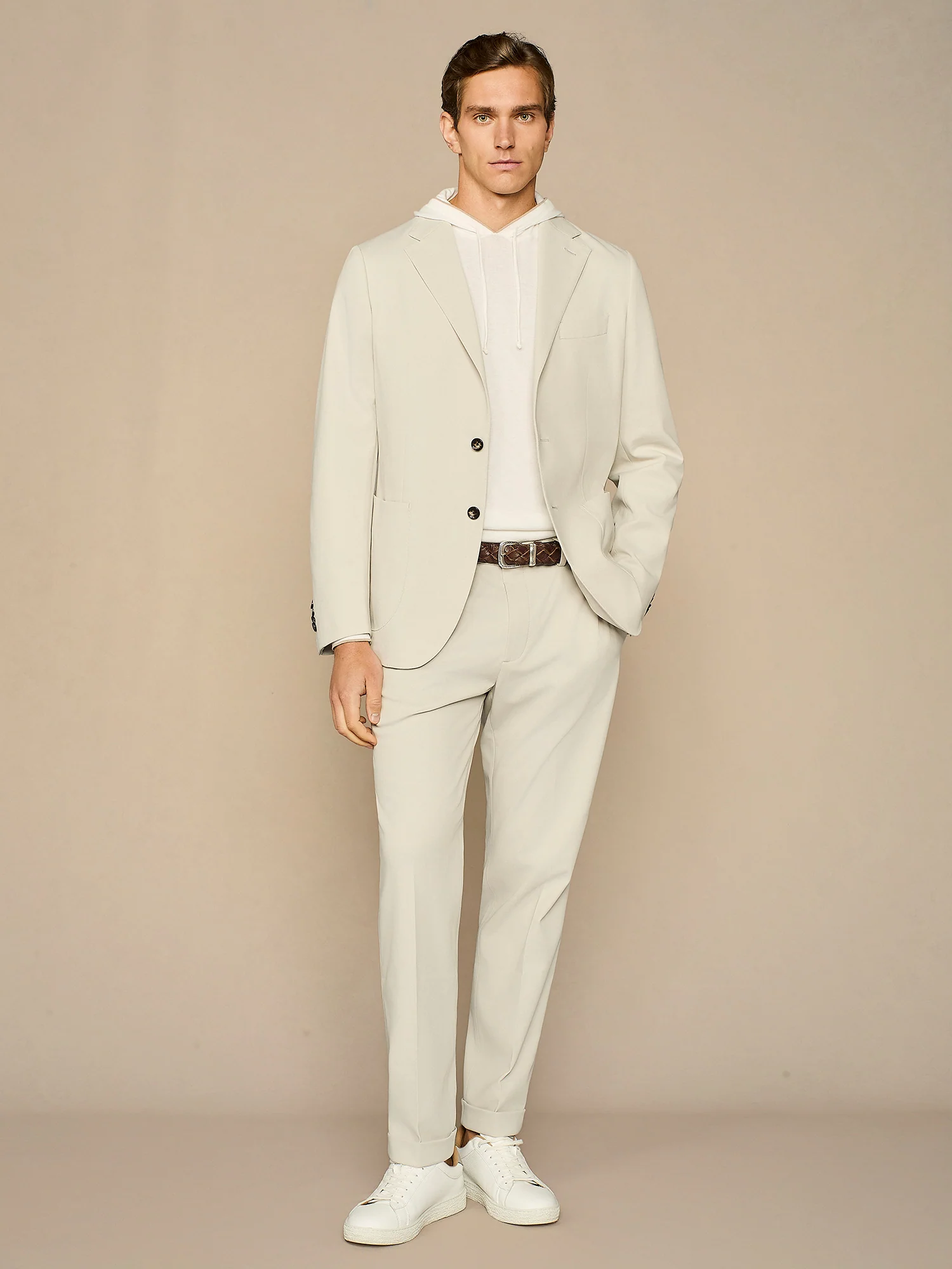 Giacca jersey piquet stone - Image 3