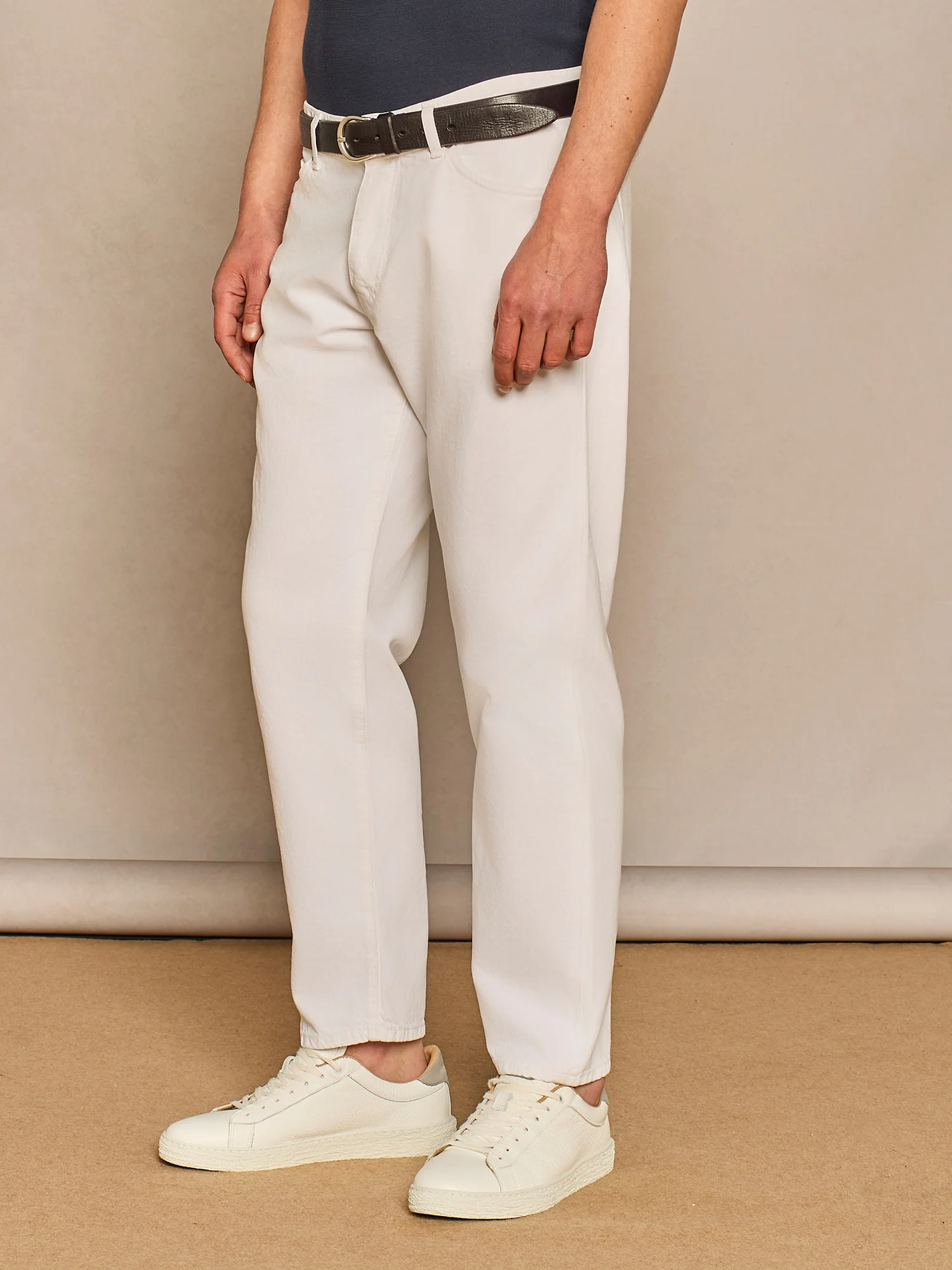 Pantalone denim cinque tasche bianco - Image 3