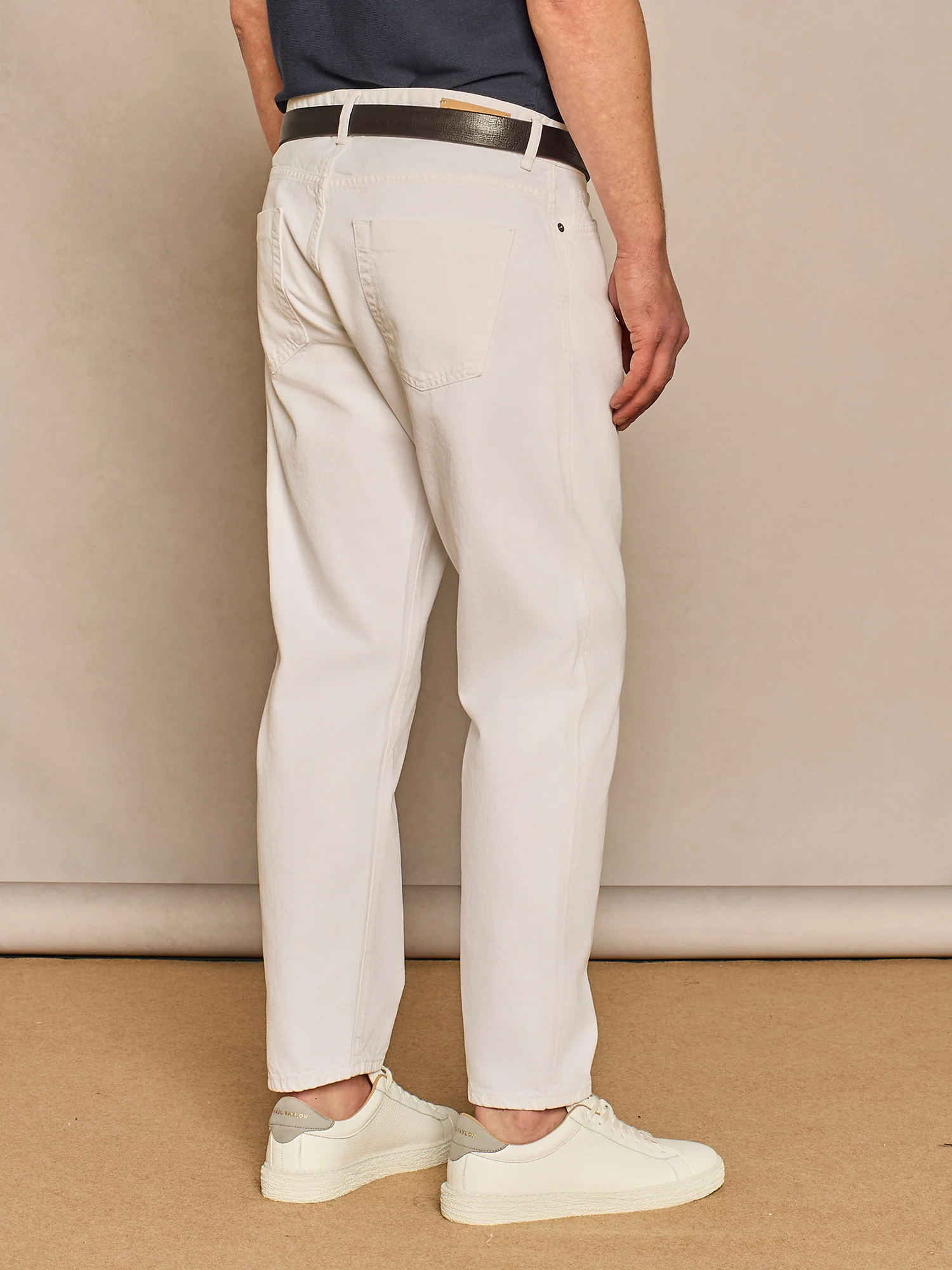 Pantalone denim cinque tasche bianco - Image 4