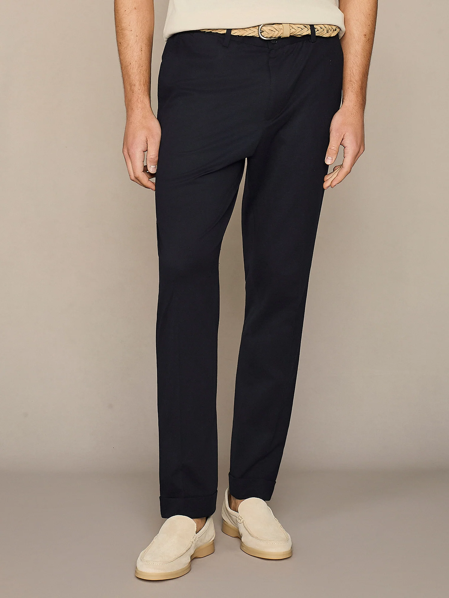 Pantalone jersey piquet navy - Image 2