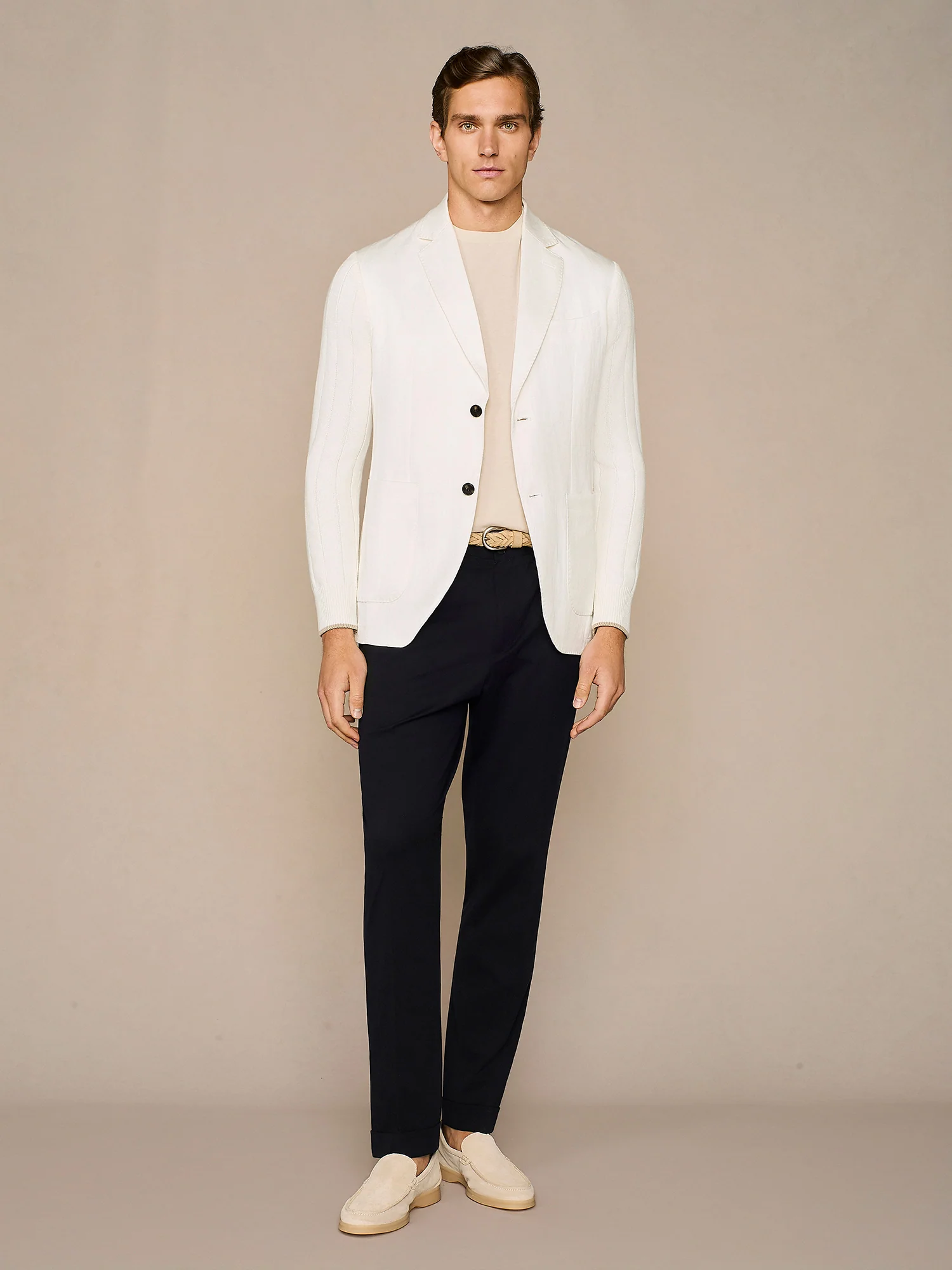 Pantalone jersey piquet navy - Image 4