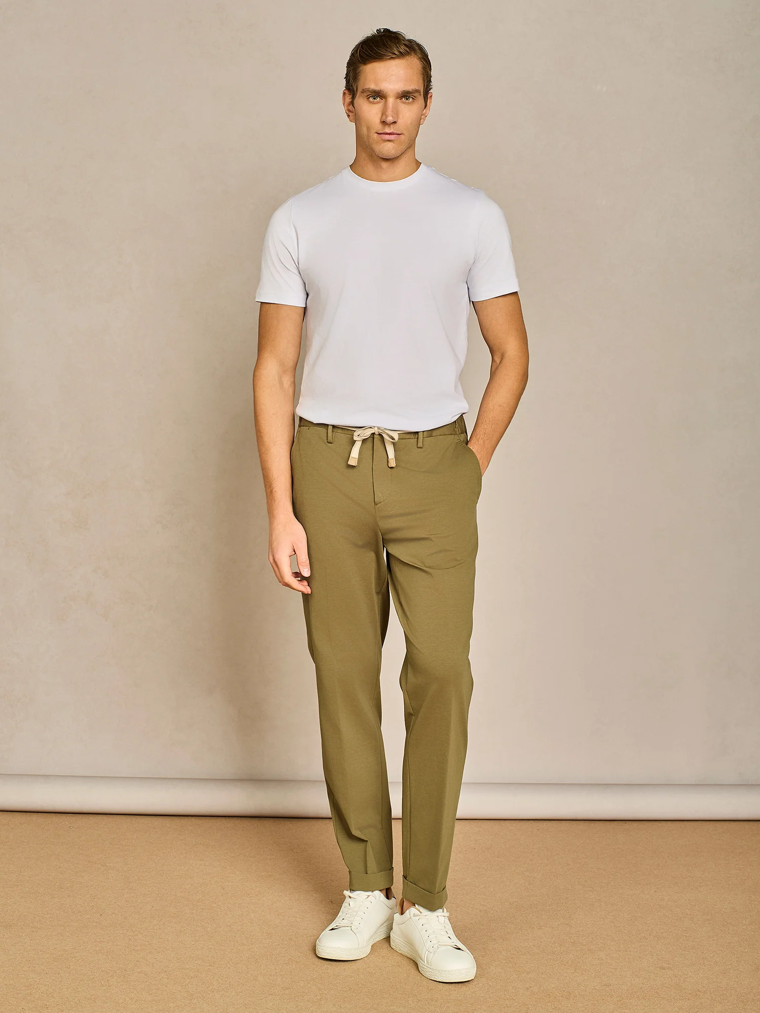Pantalone laccio jersey verde