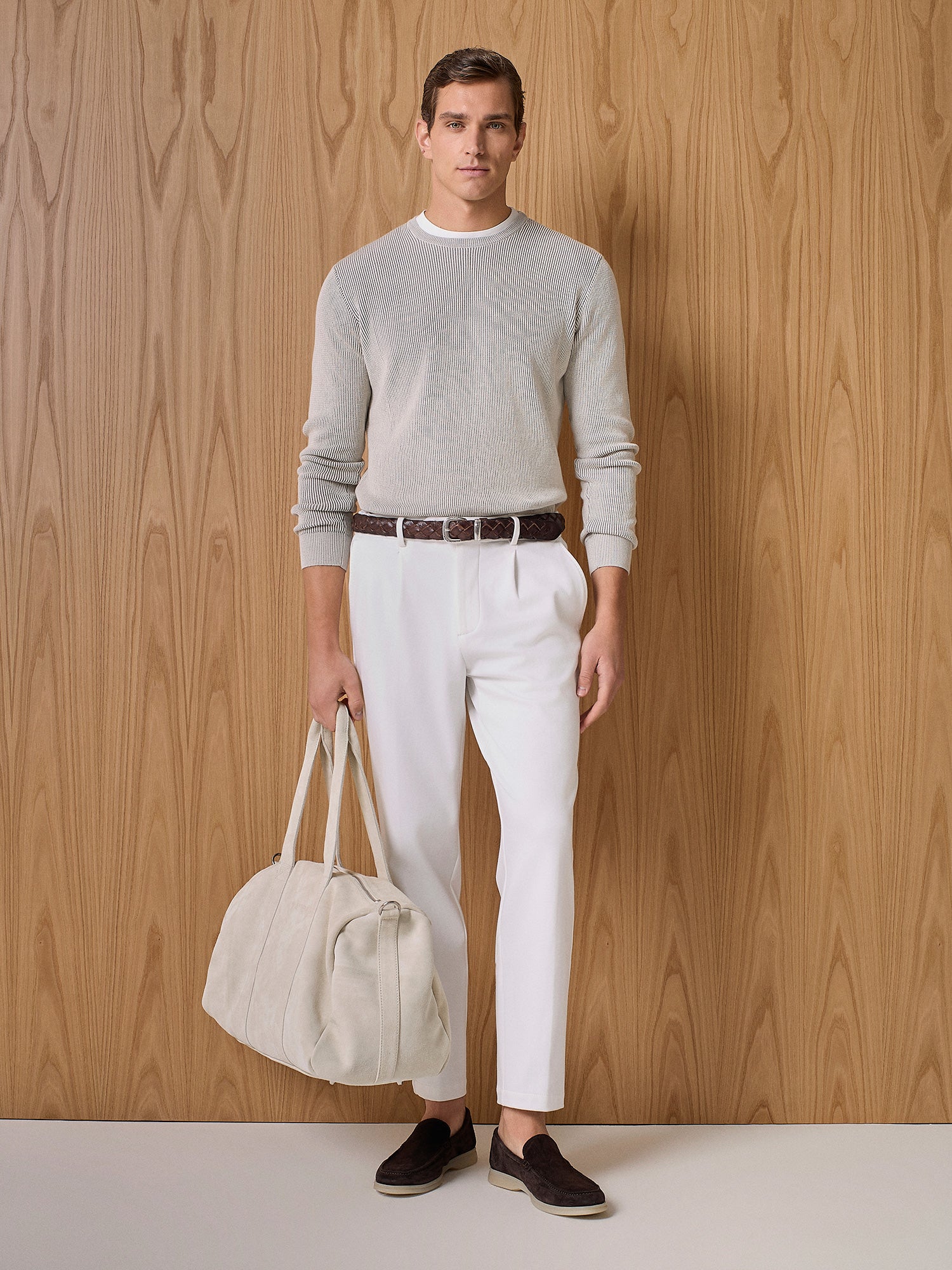 Pantalone jersey cavallery bianco