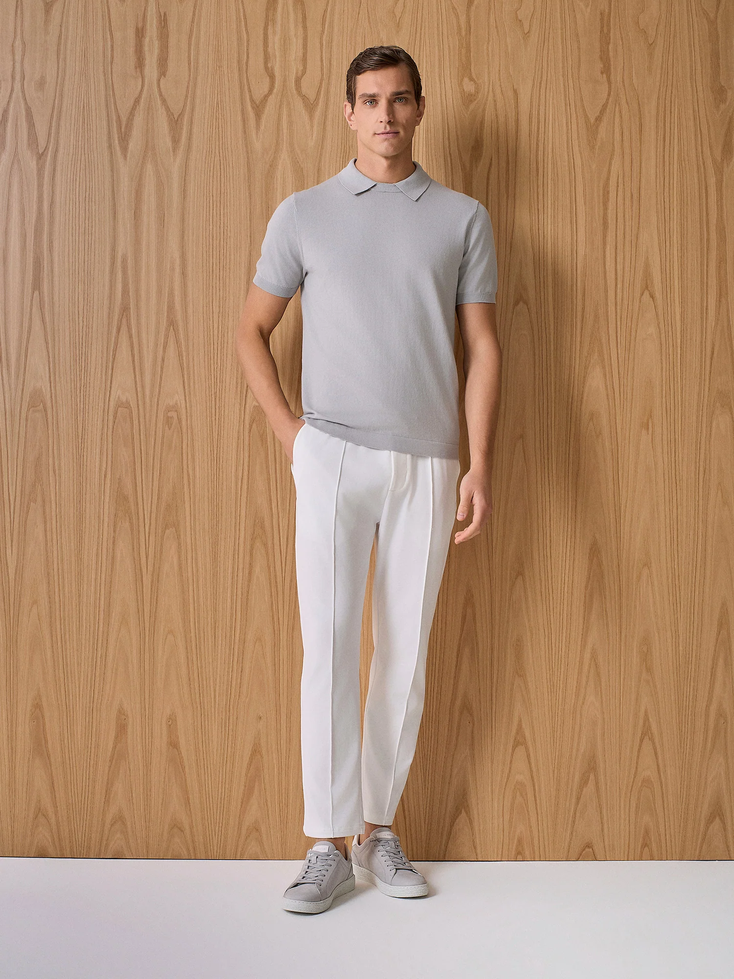 Polo girocollo in maglia cloud - Image 3