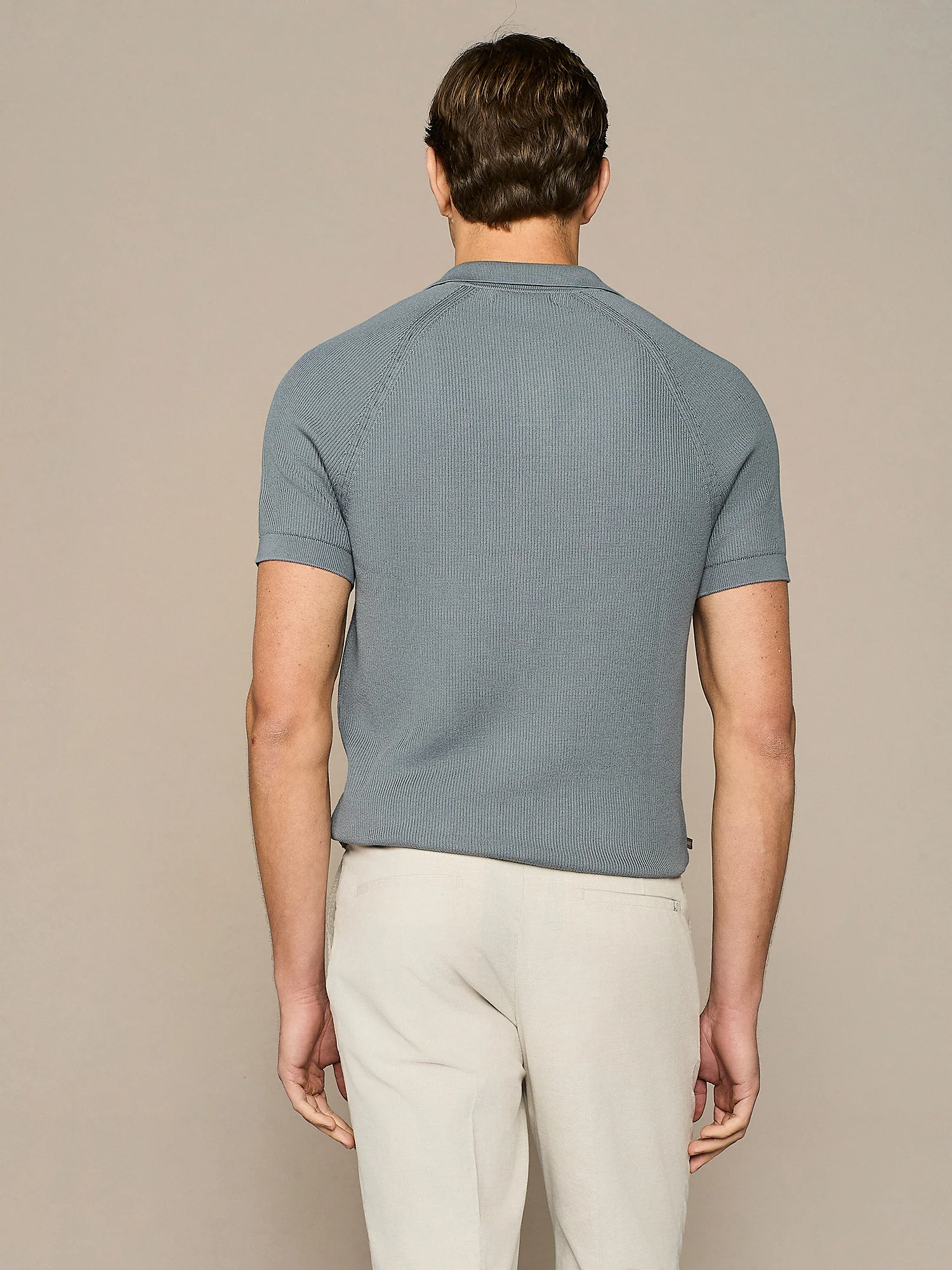 Polo in maglia costa inglese ceruleo - Image 4