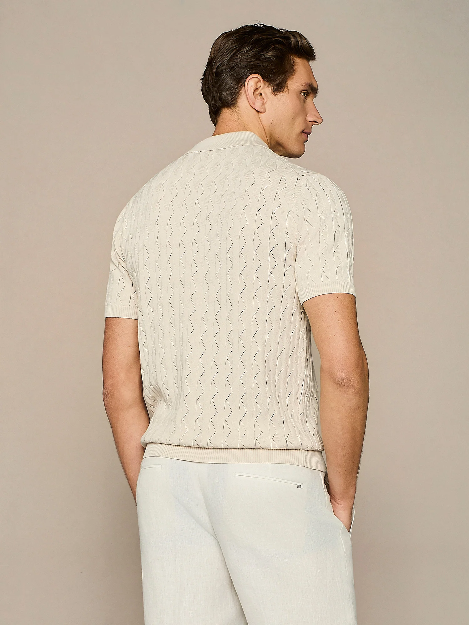 Polo in maglia wave burro - Image 4