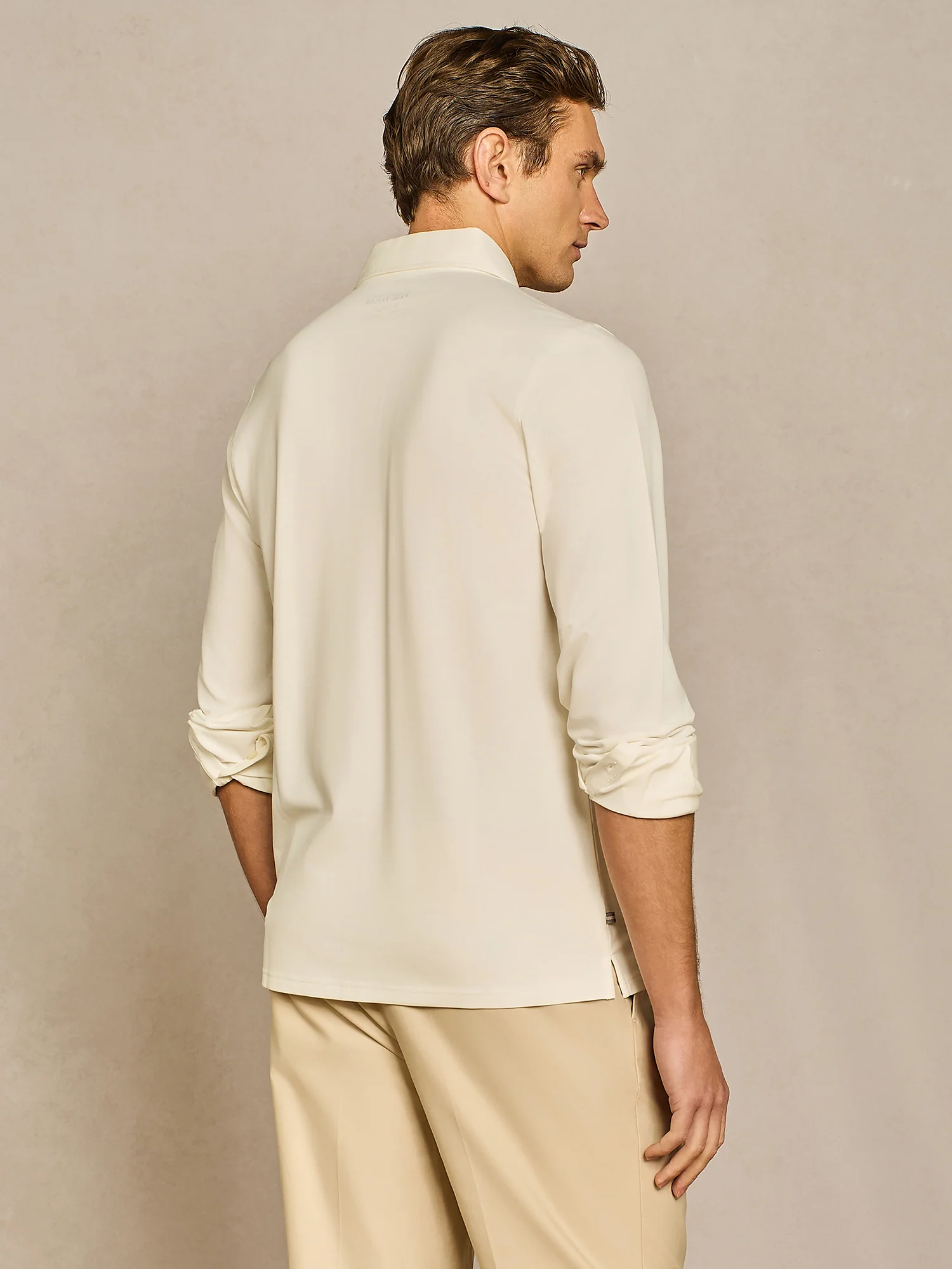 Polo jersey piquet tecnico bianco - Image 4