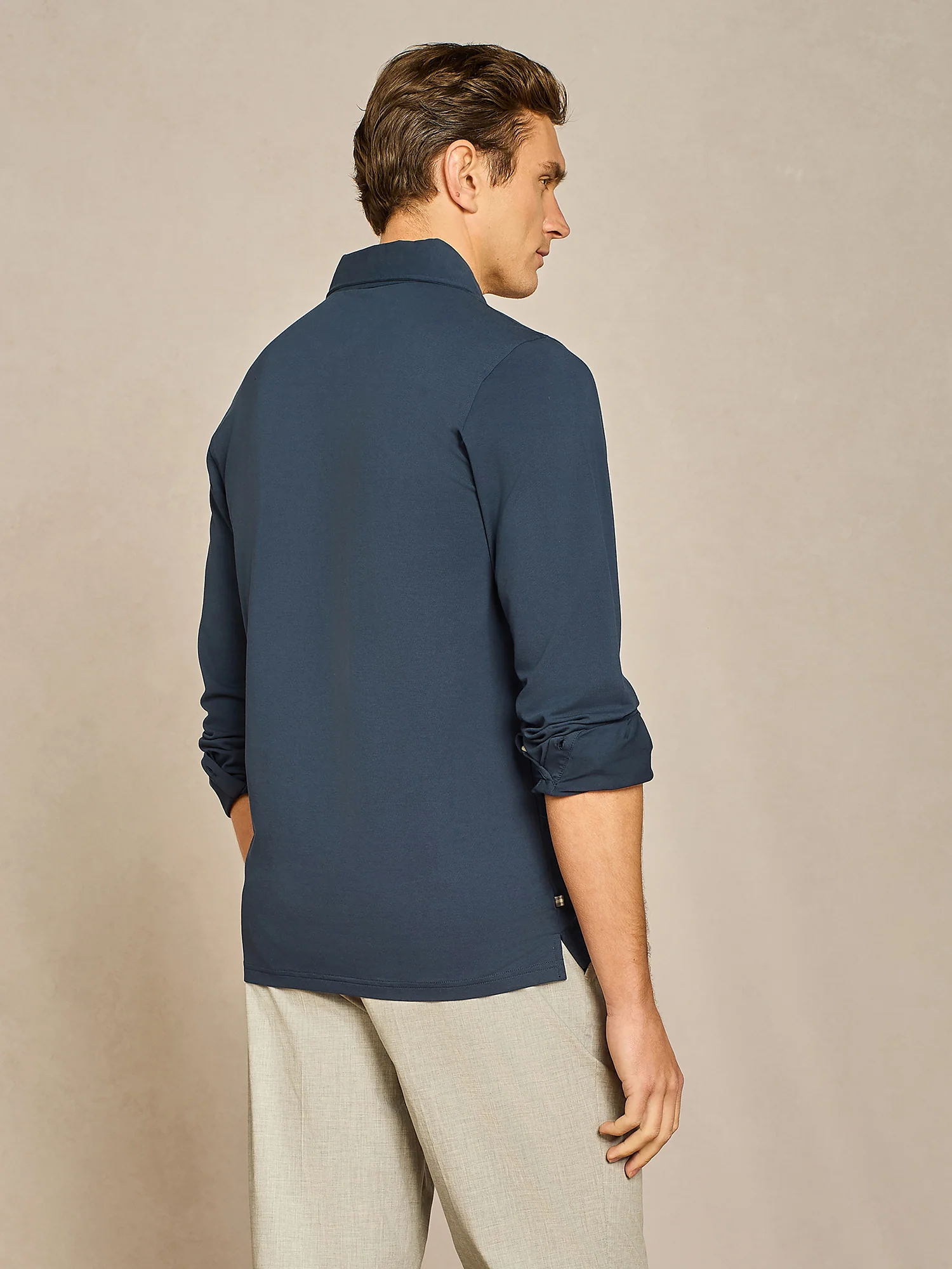 Polo jersey piquet tecnico blu - Image 4