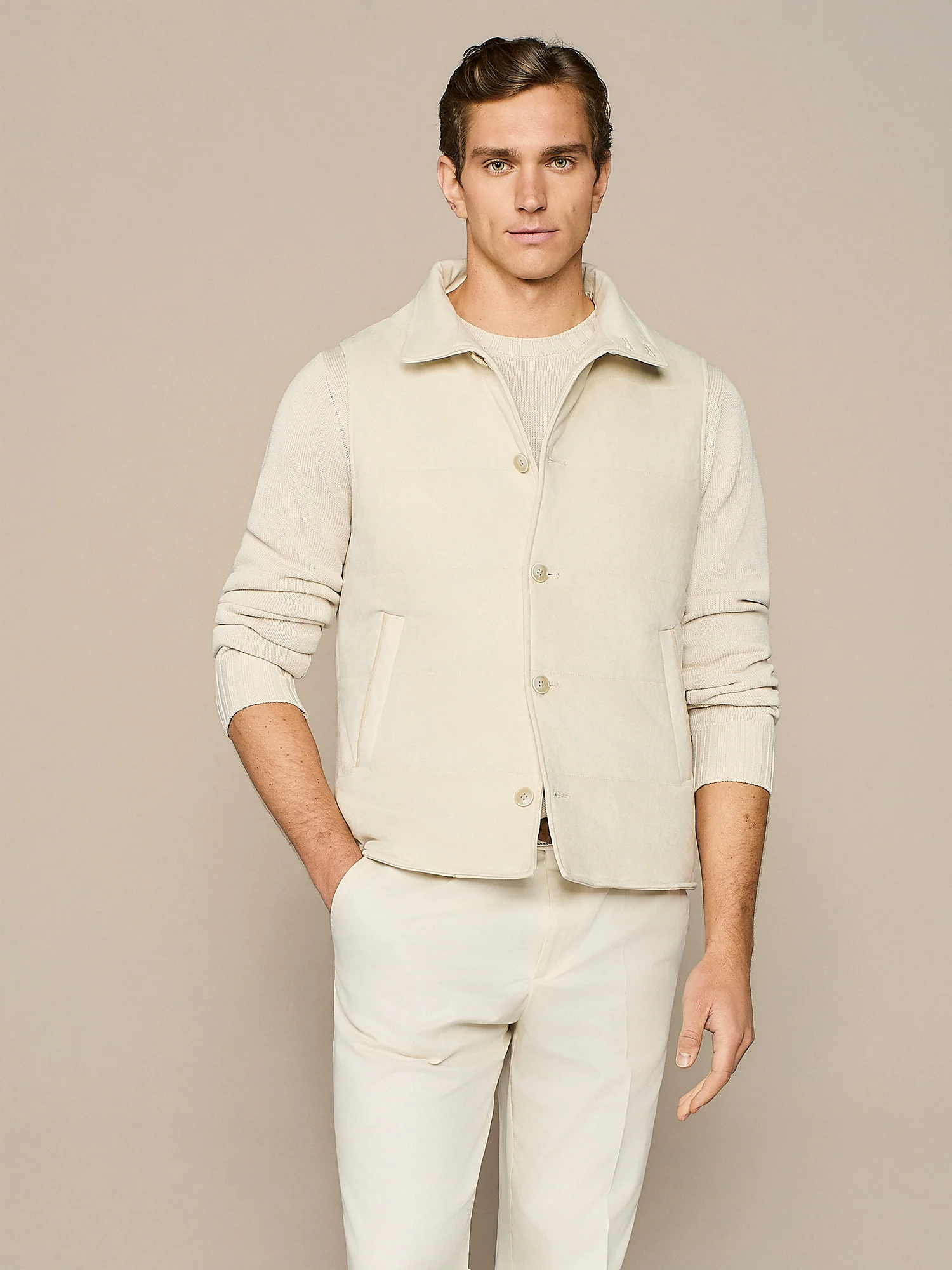 Smanicato eco suede beige