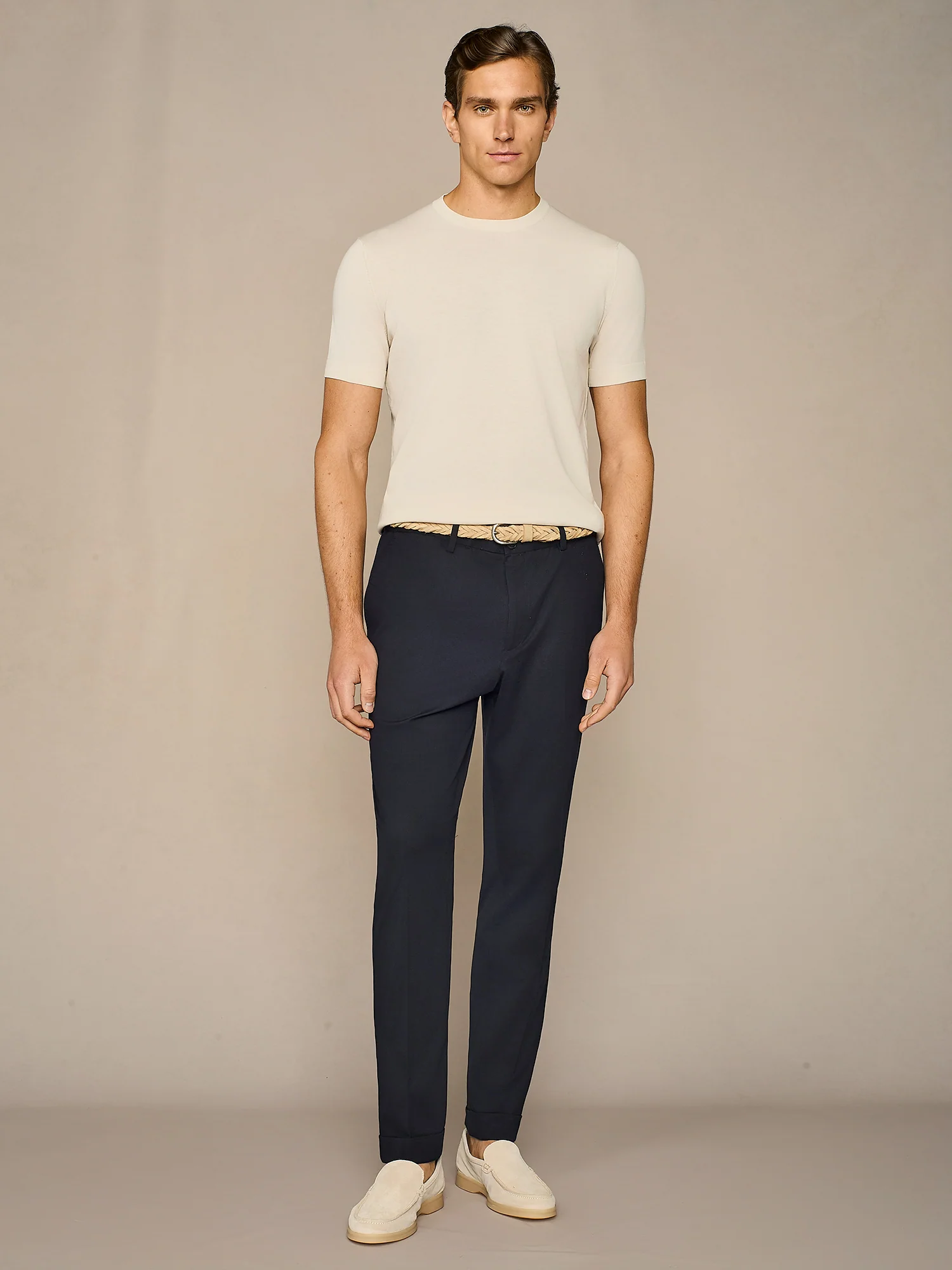 T-shirt crepe in maglia burro - Image 3