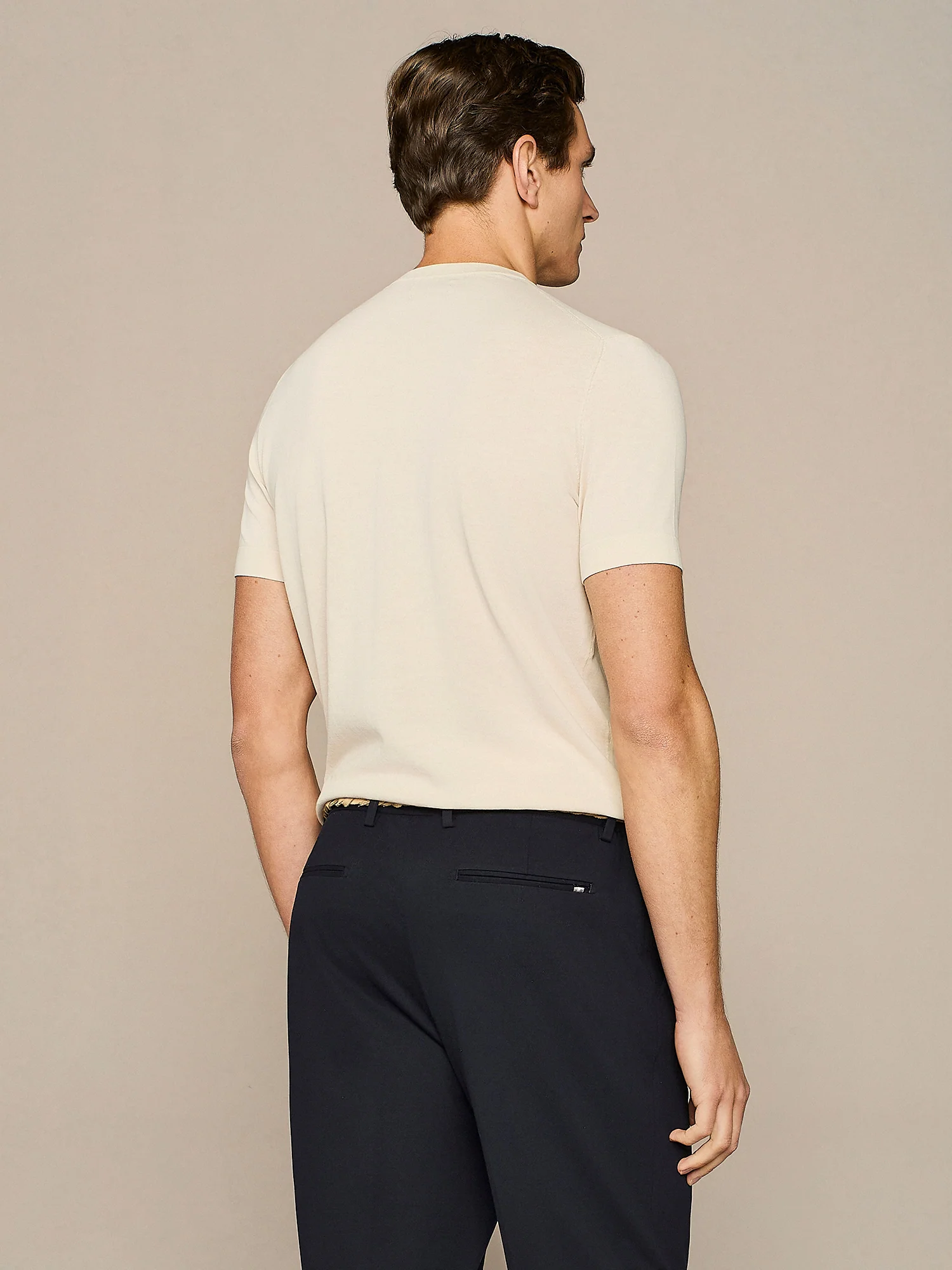 T-shirt crepe in maglia burro - Image 4