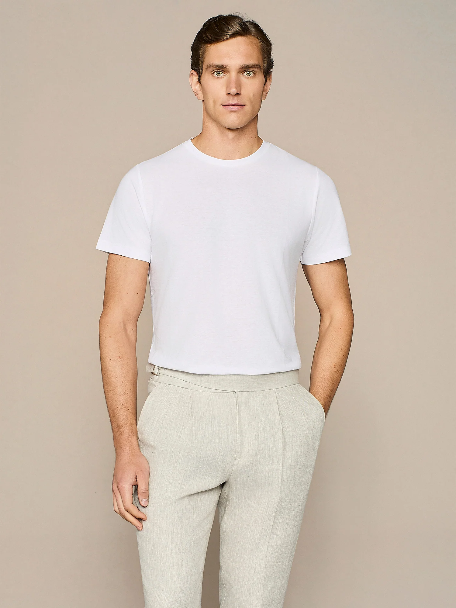 T-shirt in cotone crepe bianco
