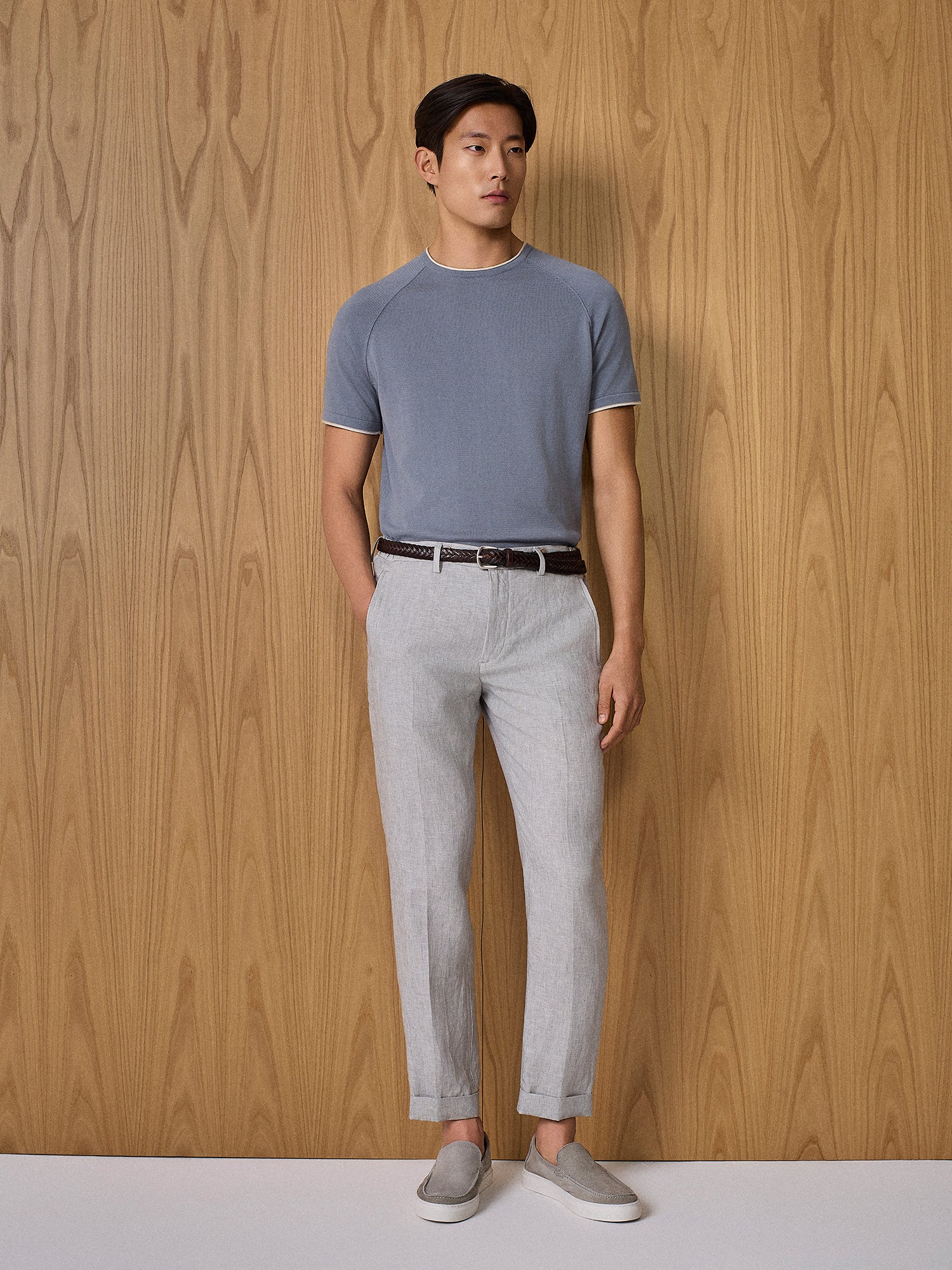 T-shirt roll-end in maglia ceruleo - Image 3